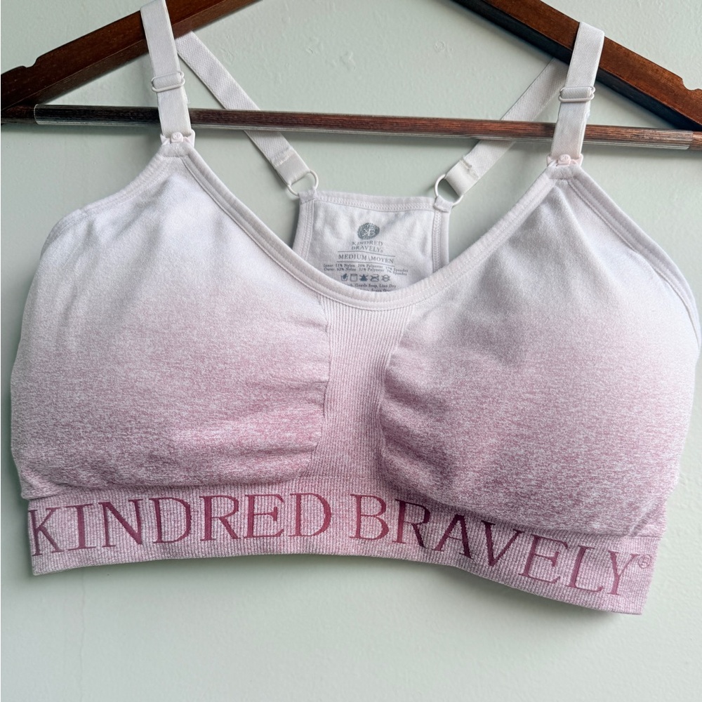 Kindred Bravely Pink Seamless Nursing Sports Bra Medium - Picture 8 of 8
